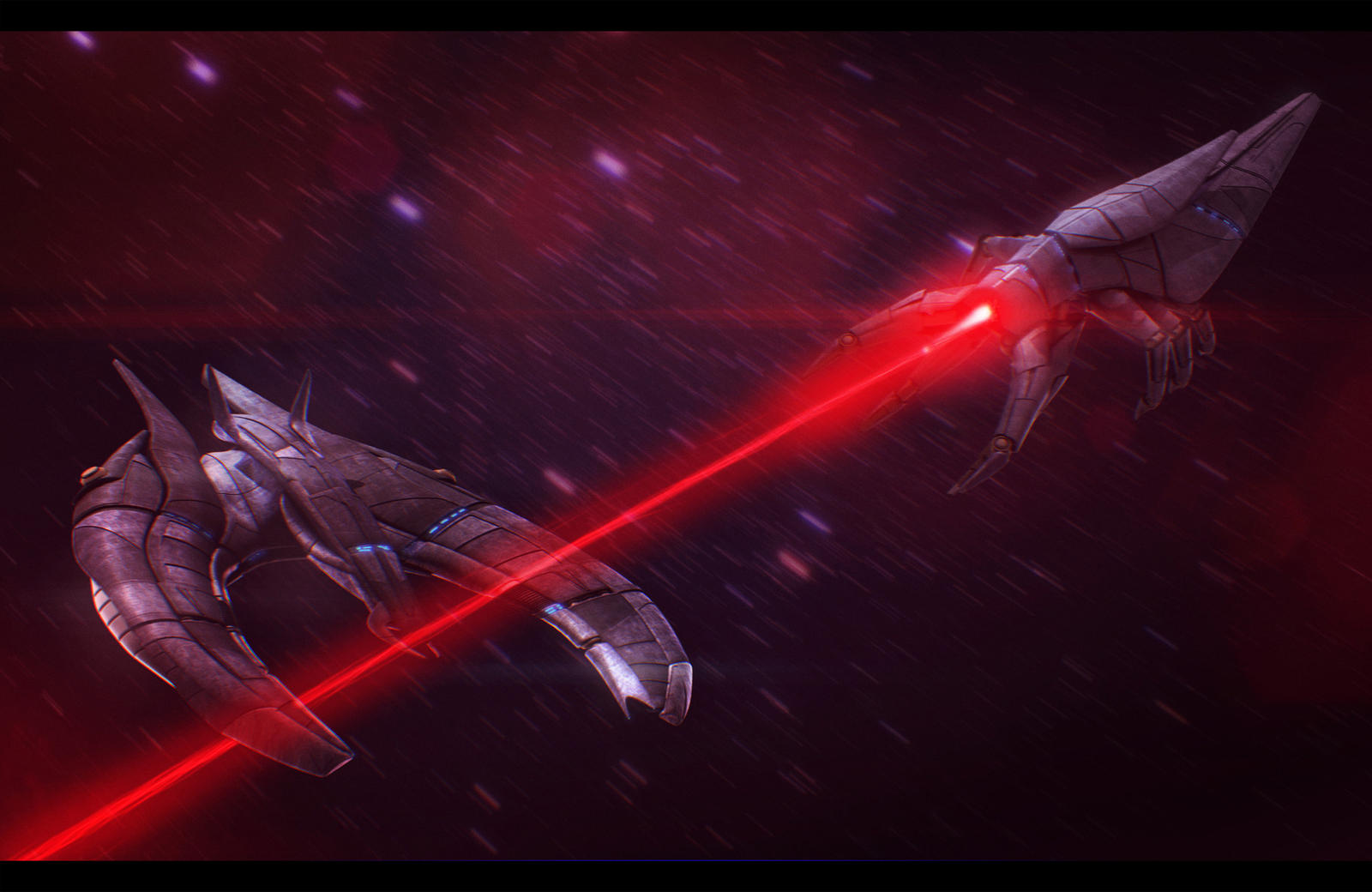 Mass Effect Reaper Battle Scene 3D Commission