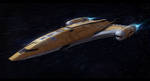 Star Wars Nubian Corvette Commission by AdamKop
