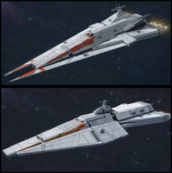 Textspaced 3D Ship renders - Gunboat variants