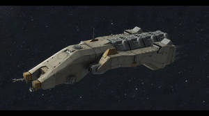 Alien universe cargo ship