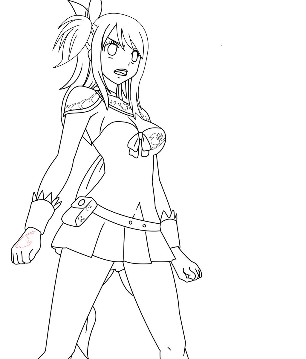 Lucy Heartfilia Lineart by MichaelTeoh on DeviantArt