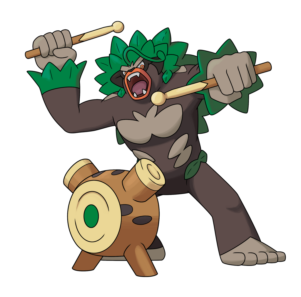 Pokemon Riluboom Pokemon Drawing Rillaboom