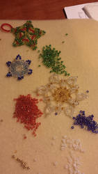 Beaded Snowflakes