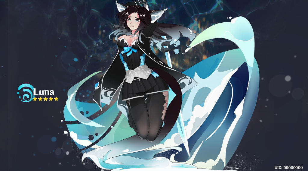 Luna (Genshin Impact AU) by LunaLase on DeviantArt