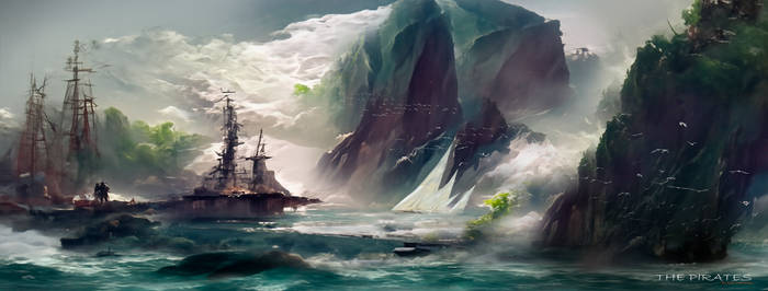 The Pirates black waters concept art