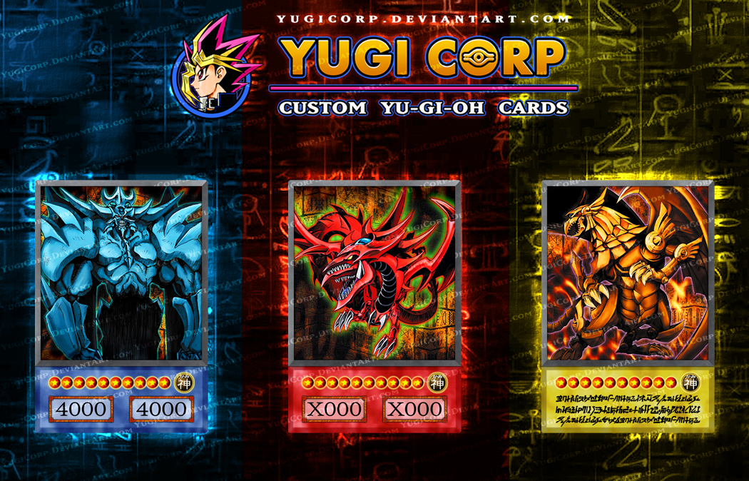Yu-Gi-Oh! Trading Card Game Collectible Card Games Orica Cosplay Anime  Style Egyptian God Cards custom Card Set!