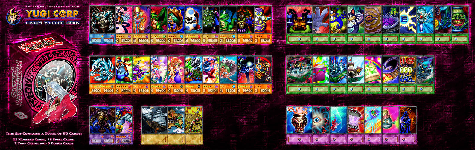 yugioh pegasus deck card list Maximillion Pegasus Deck Anime (100 Cards +36 Rare) Playmat & Deckbox Ygo