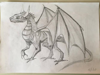 Late night dragon on scrap paper