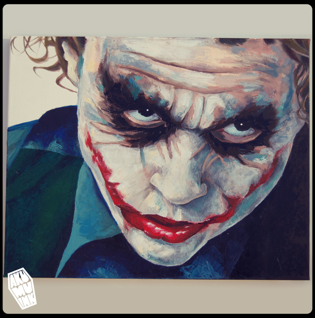 Joker Oil Painting 4