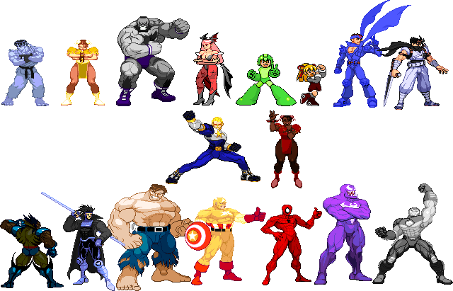 Marvel Vs Capcom 1 Sprites Palettes by CaliburWarrior on DeviantArt