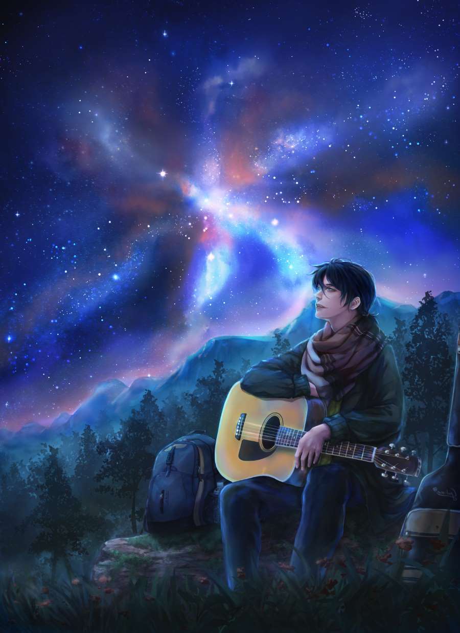 Sitting Alone Under Starry Sky by ziczak66 on DeviantArt Sitting Alone Under Starry Sky by ziczak66 on DeviantArt