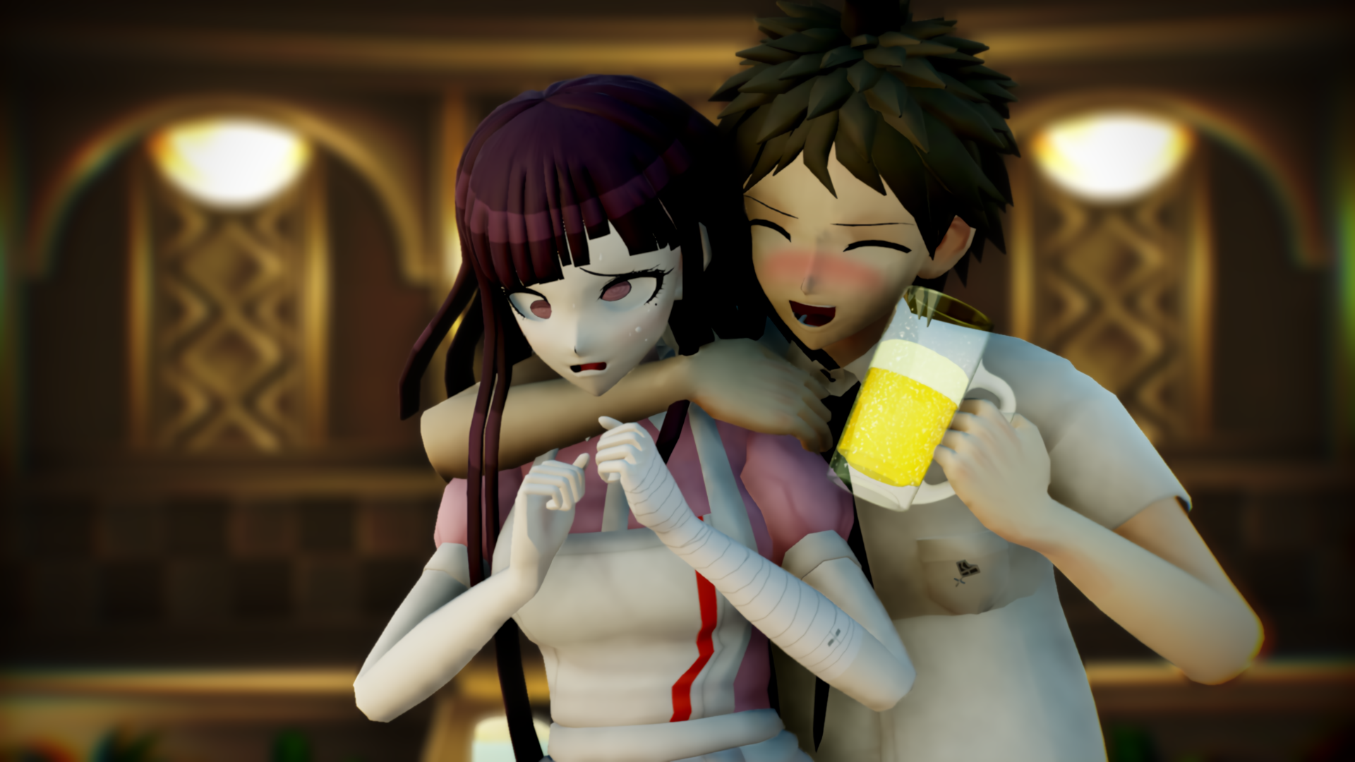 |MMD|Danganronpa|HinaMiki| Tipsy