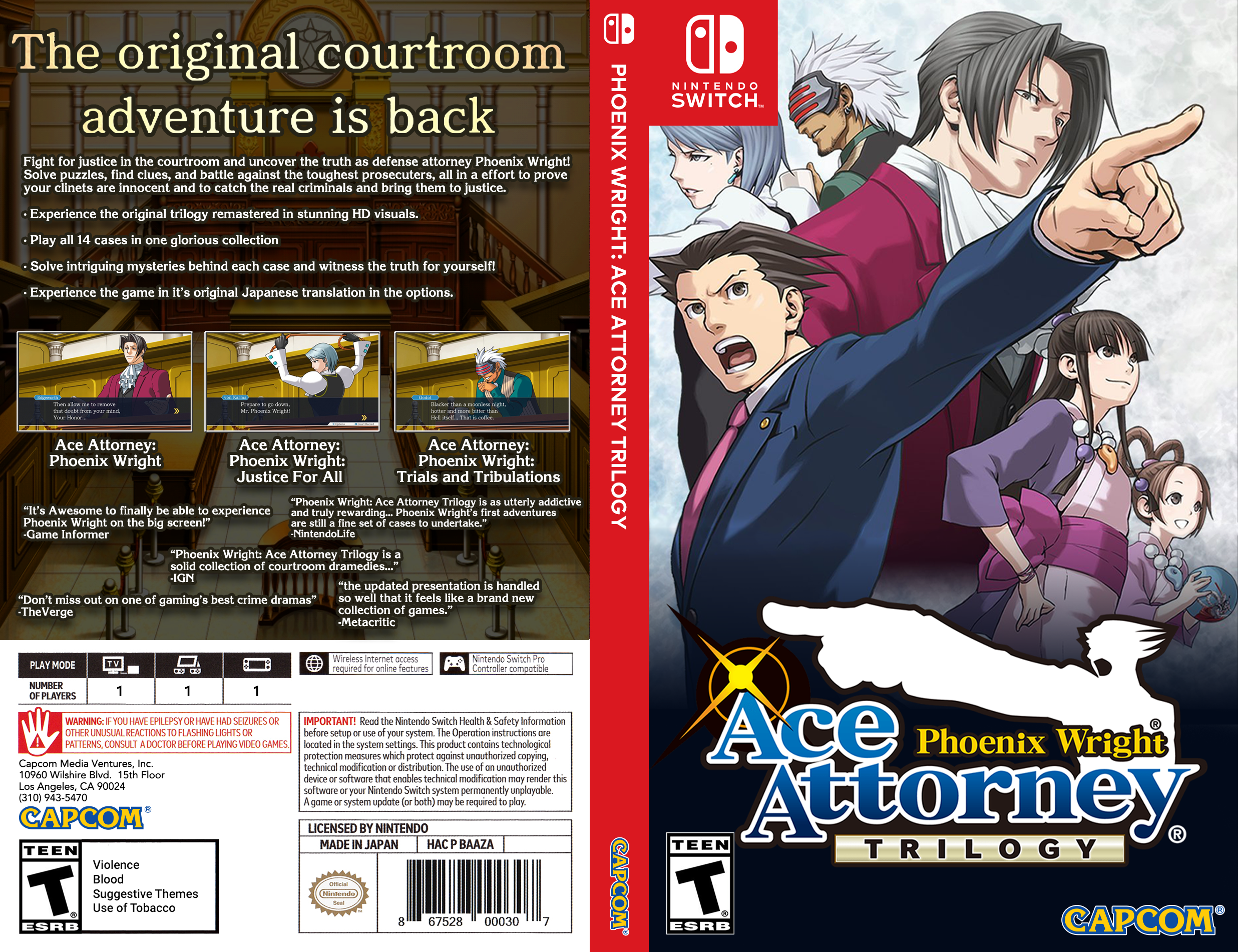 Phoenix Wright: Ace Attorney Trilogy Disponível Amanhã