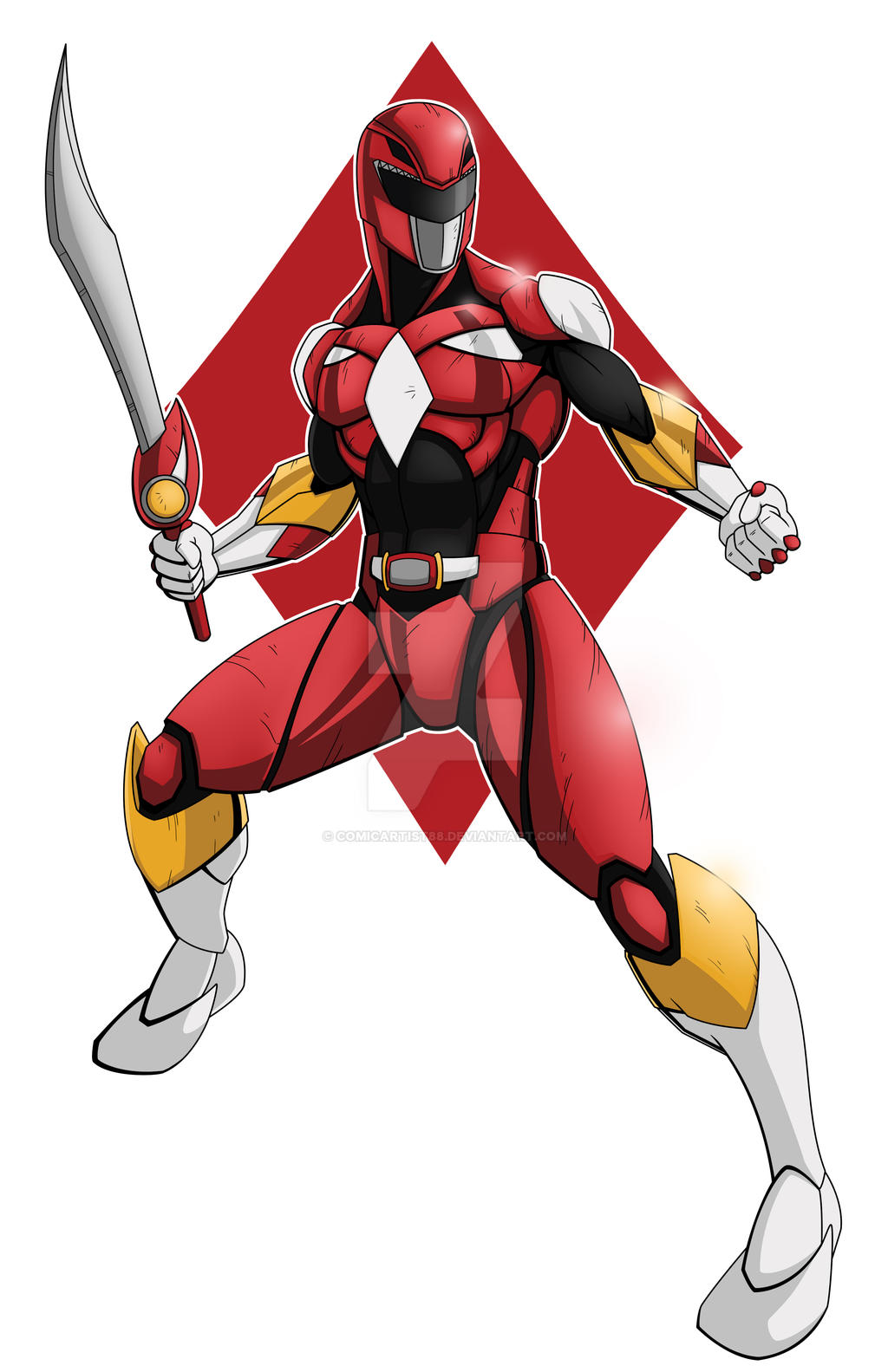 Red Power Ranger Magic Red Power Ranger by comicartist88 on DeviantArt