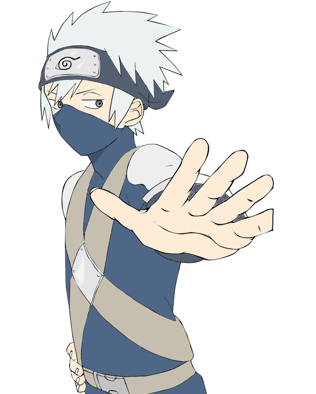 Kakashi boy (line art)