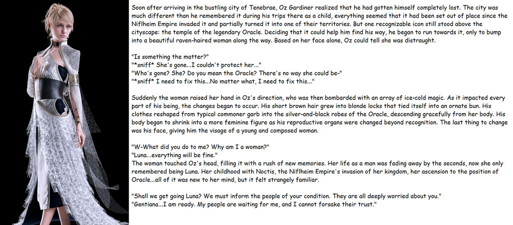 The Oracle S Grace Lunafreya Ffxv Tg Caption By Hassoutobi27 On Deviantart