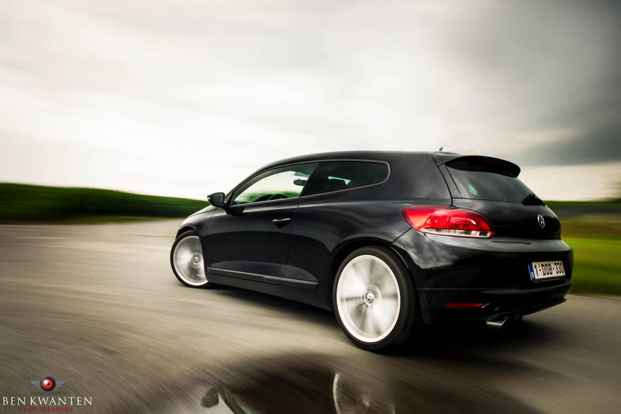 VW Scirocco on the move
