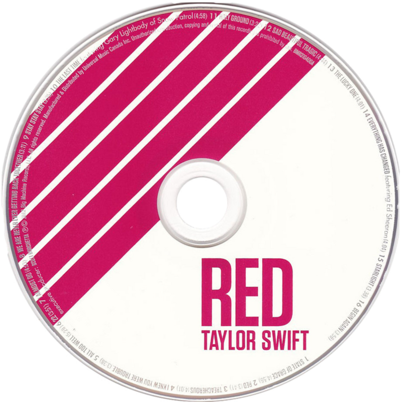 Taylor Swift Red CD by Belu0506 on DeviantArt