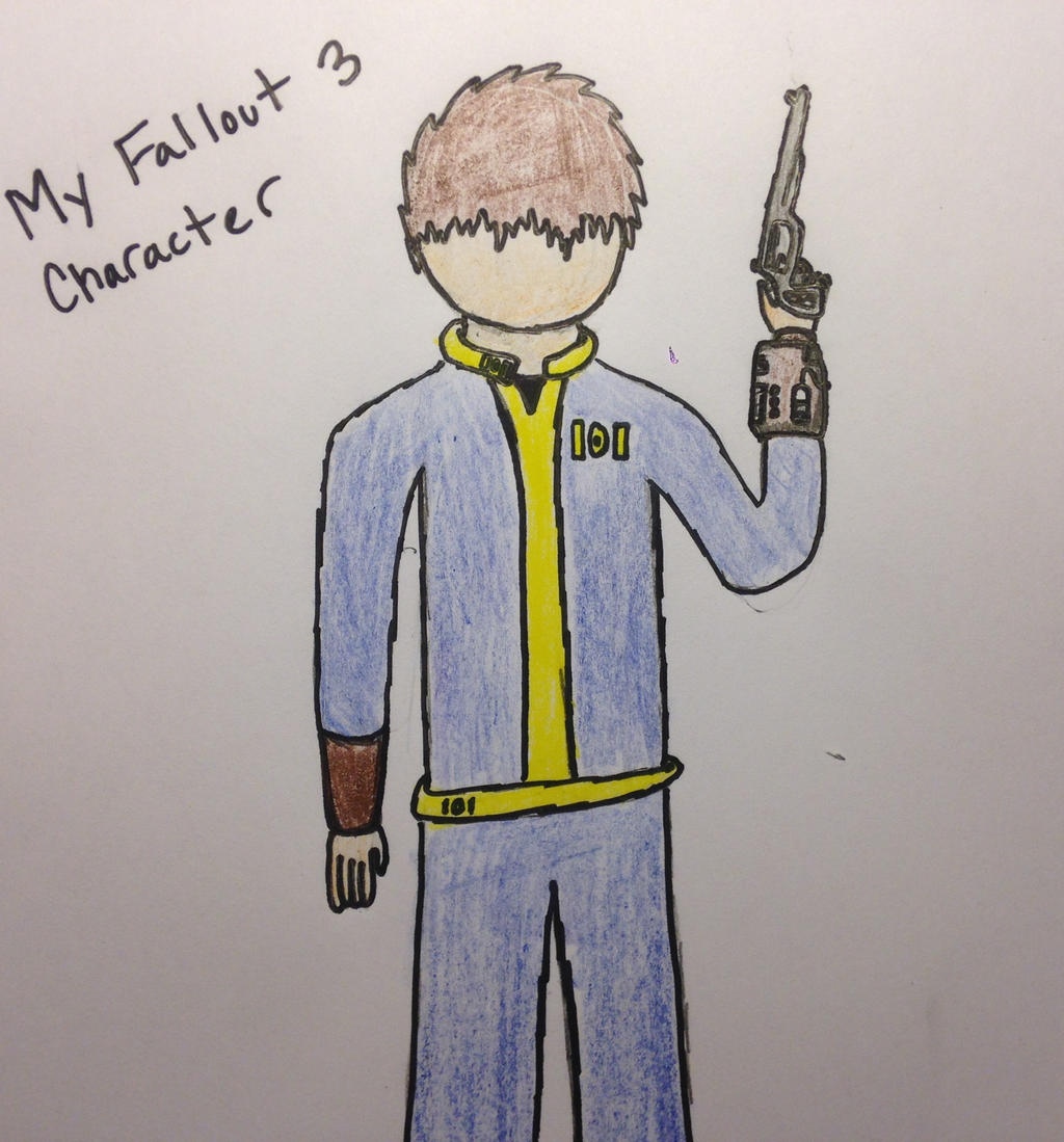 Fallout 3 Deviantart My Fallout 3 Character Drawing by TheDrawingMavrick on DeviantArt