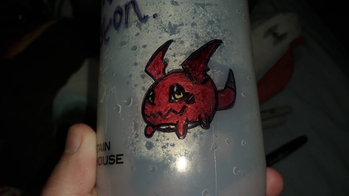 Flask Digimon Gigimon on a flask by KrytenMarkGen-0 on DeviantArt