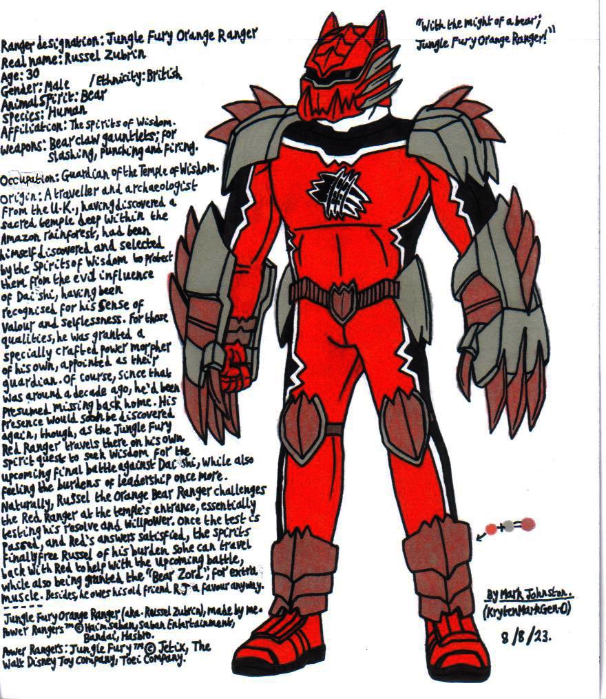 Orange Beard Ranger Jungle Fury Orange Ranger by KrytenMarkGen-0 on DeviantArt