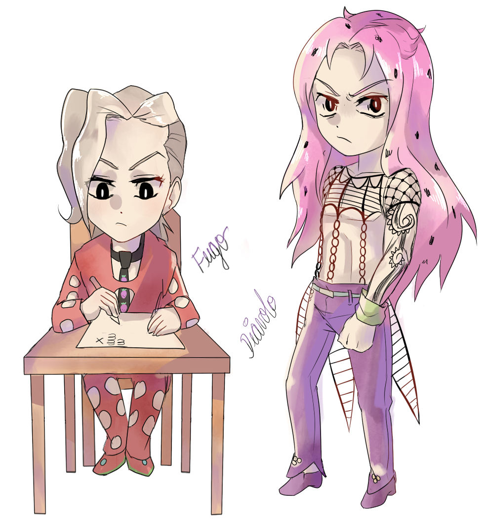 Fugo and Diavolo chibis