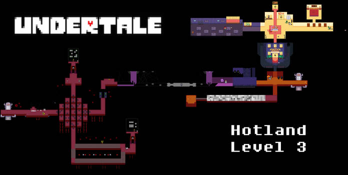 Undertale Complete Map - Hotland Level 3