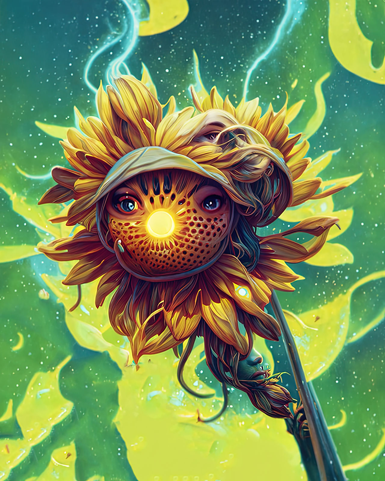 Sunflower Girl by MachineDelusions on DeviantArt