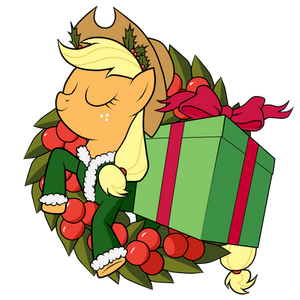 Applejack of Xmas Present