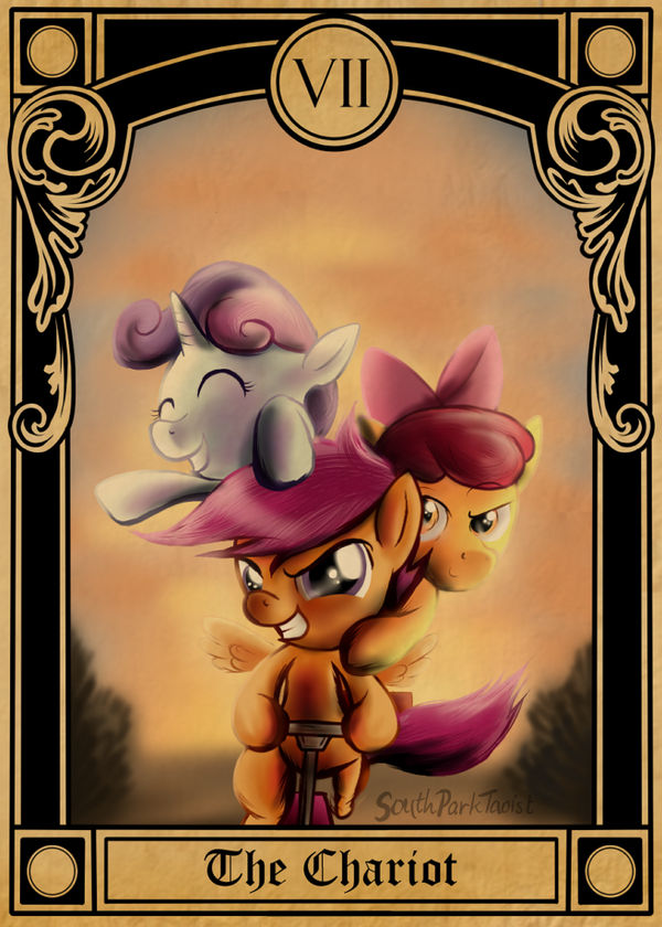 Pony Tarot Cards: Cutie Mark Crusaders the Chariot