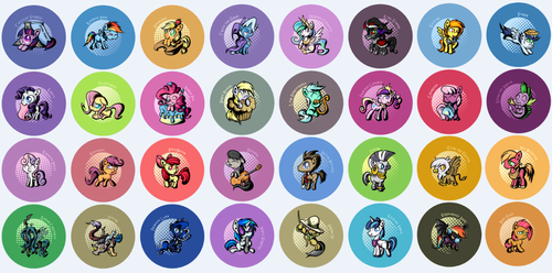 My Little Filly Button Designs