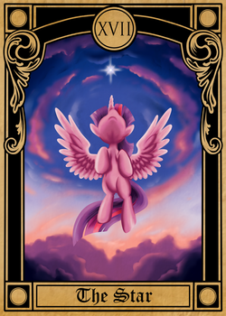 Pony Tarot Cards: Twilight Sparkle as the Star