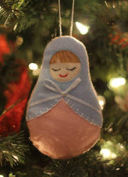 Matryoshka/Nesting Doll Holiday Ornament style 2