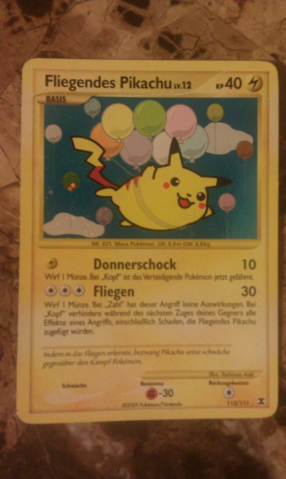 pokemon card flying pikatchu limited edition rare