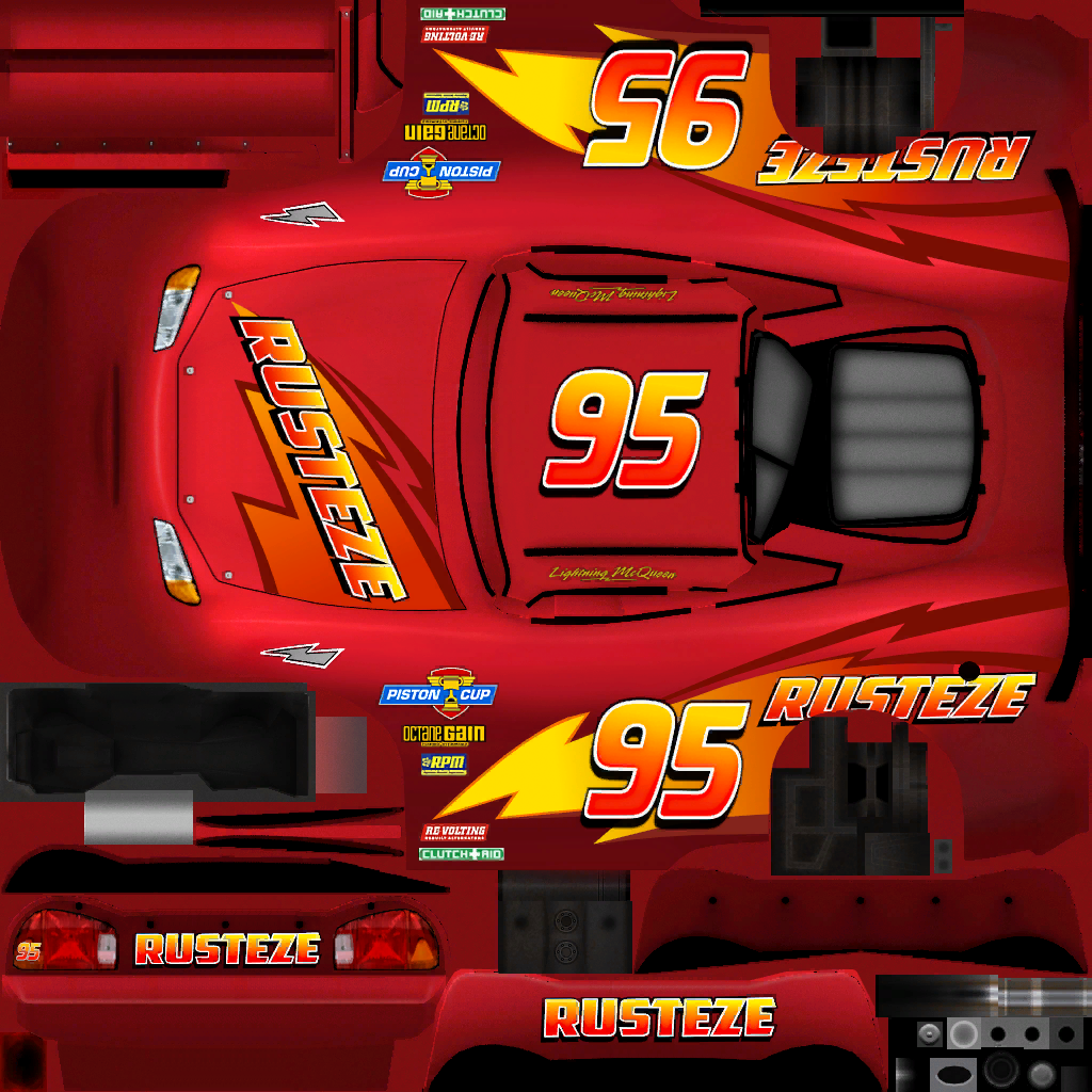lightning mcqueen texture2 cars 3 by Dashcrack on DeviantArt