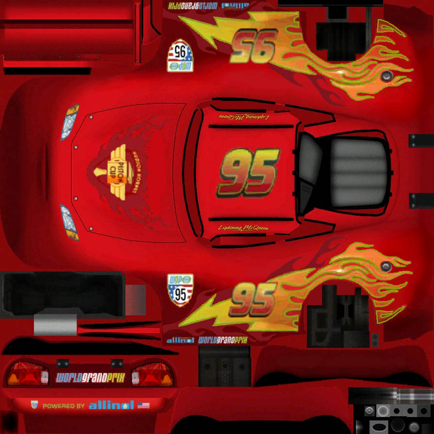 lightning mcqueen cars 2 texture by Dashcrack on DeviantArt