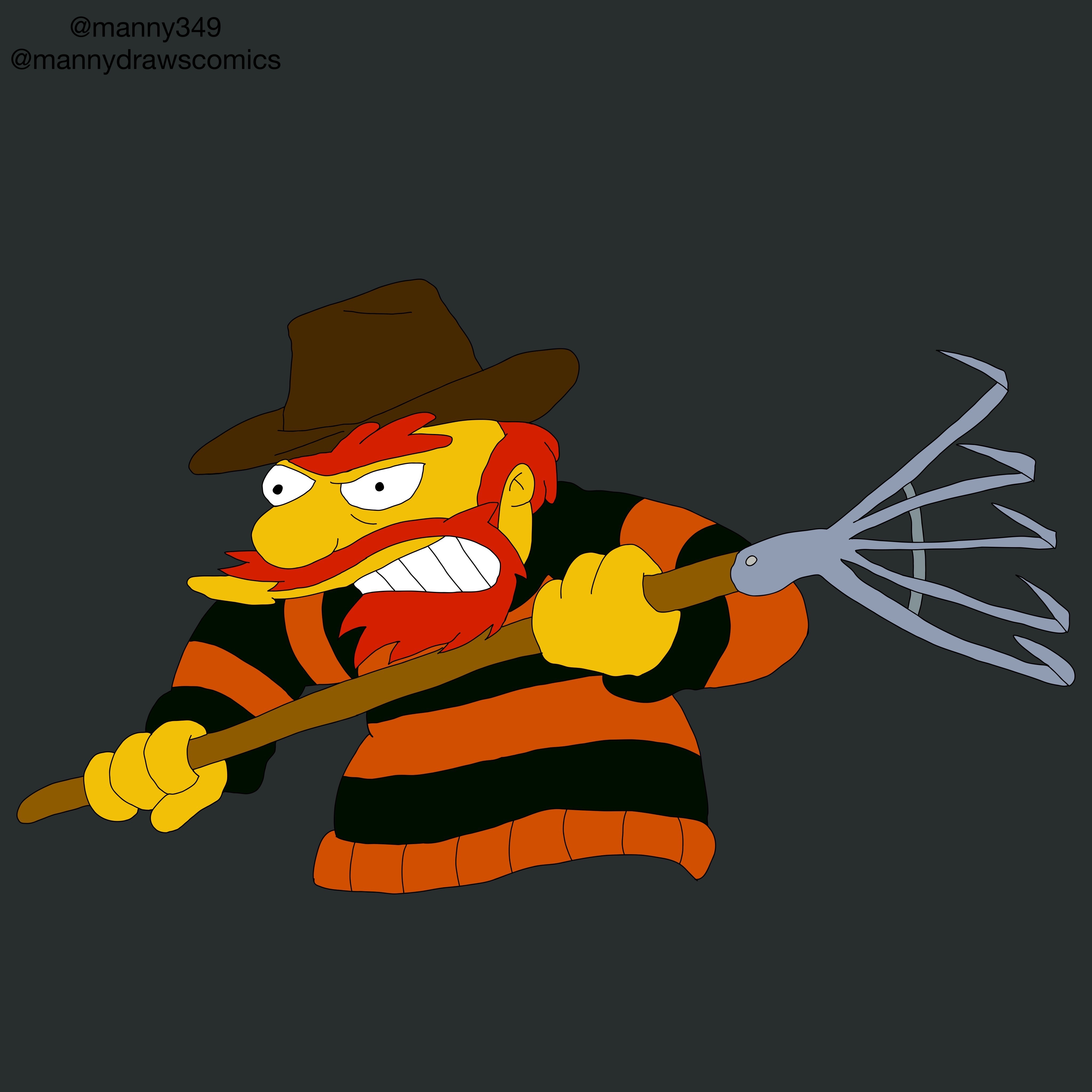 Groundskeeper Groundskeeper Willie by mannydrawscomics on DeviantArt