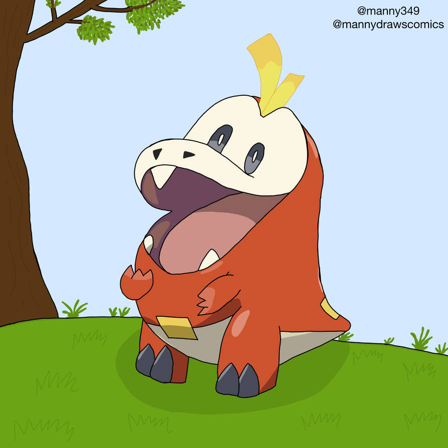 Fuecoco by mannydrawscomics on DeviantArt