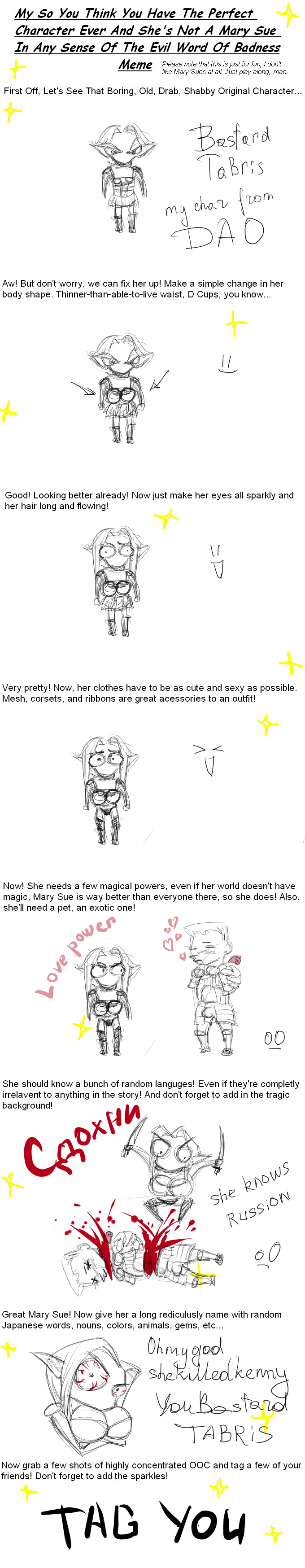 Mary Sue ification Meme by 1ndajone5 on DeviantArt