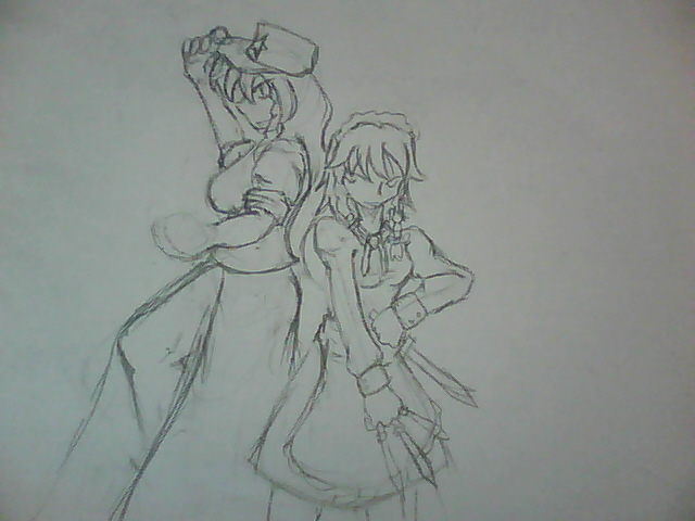 WIP - Sakuya and Meiling