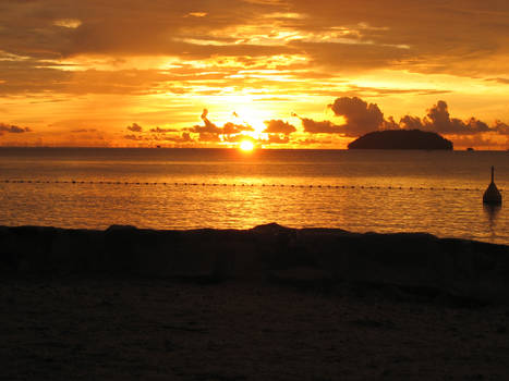 Sunset over beach 2