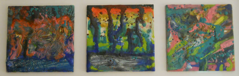 Encaustic Triptych