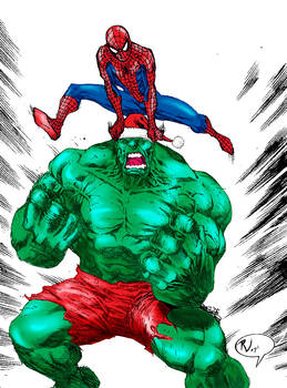 Rudy's Spidey-Hulk Xmas Color