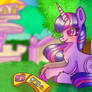 Twilight sparkle reading