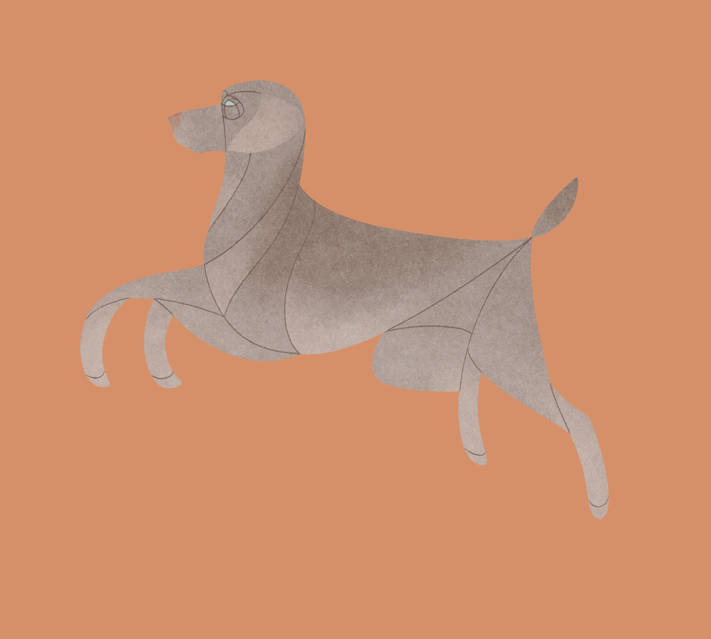 Geometric dogs - Weimaraner