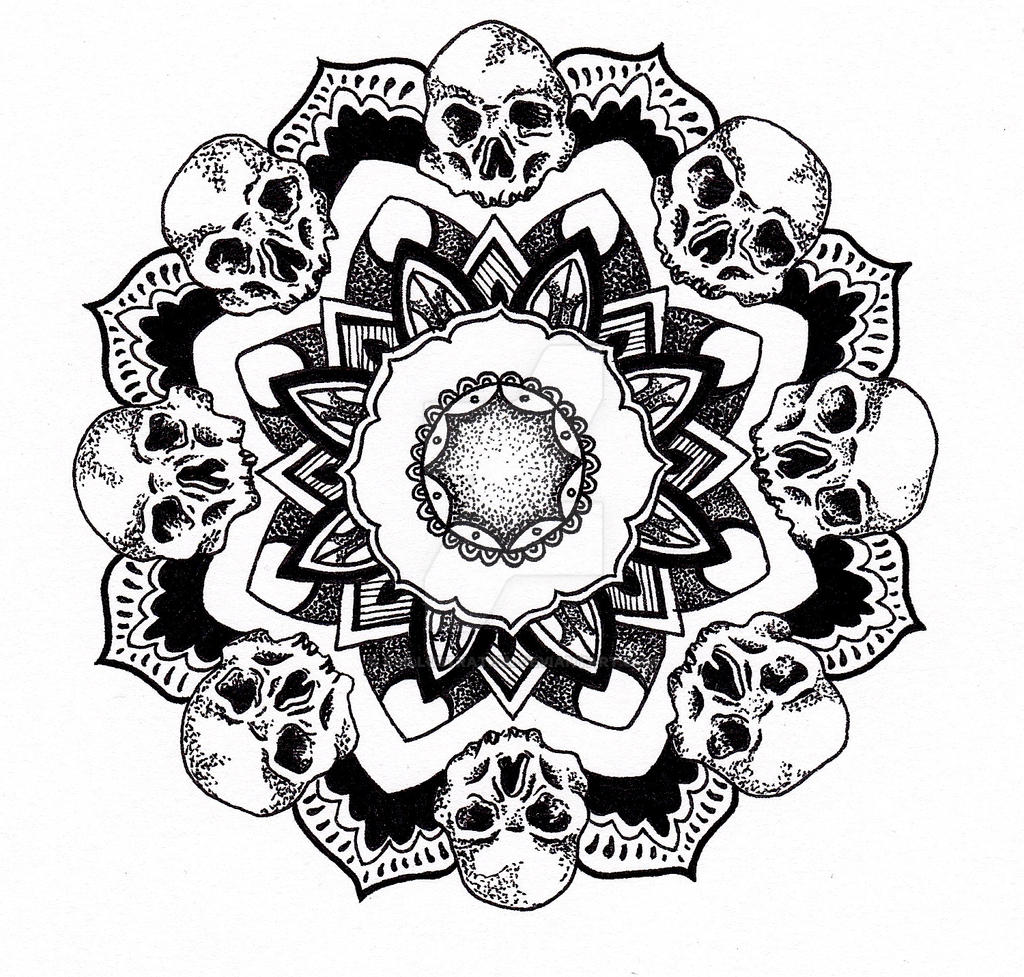 Skull Mandala By Csillustration On Deviantart Skull Mandala By Csillustration On Deviantart