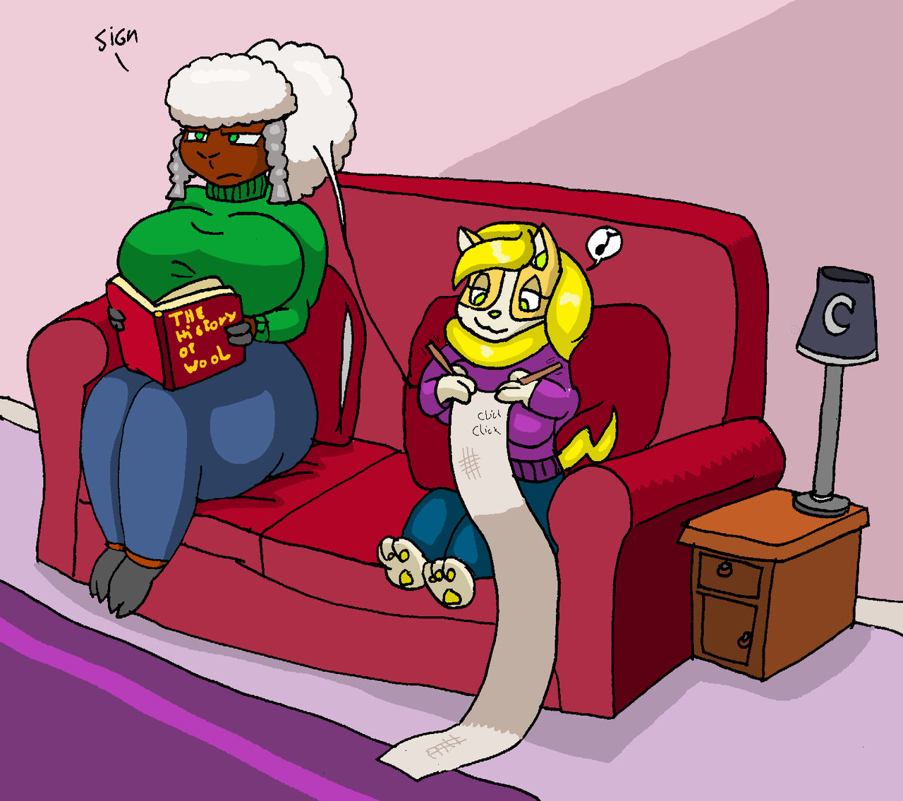 Kip Large Rarge Afternoon Knitting by large-rarge on DeviantArt