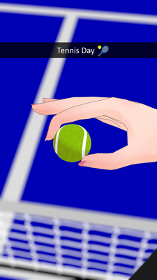 9-foot tall (275cm) Girl Comparison: Tennis Ball