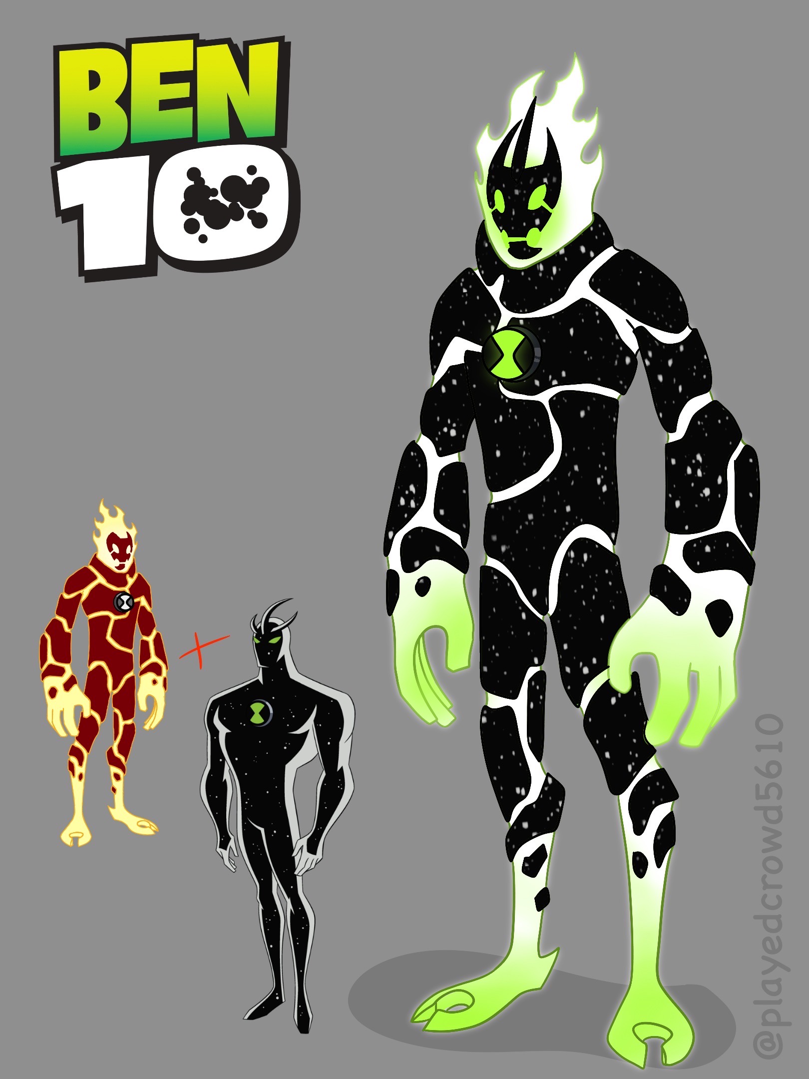 Alien Ex Heat Blast + Alien X by Playedcrowd5610 on DeviantArt