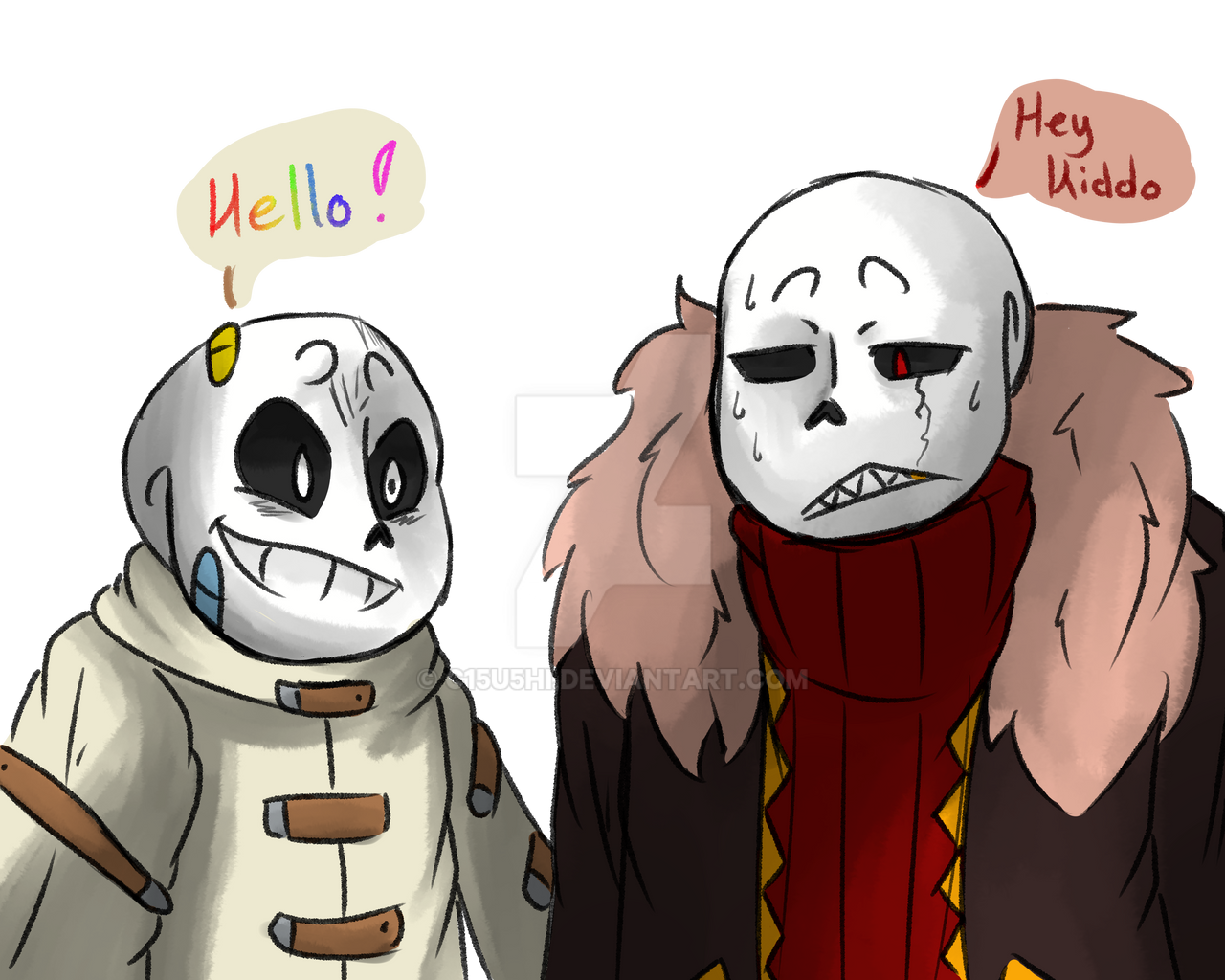 Asylum and Fell Sans by C15u5hi on DeviantArt